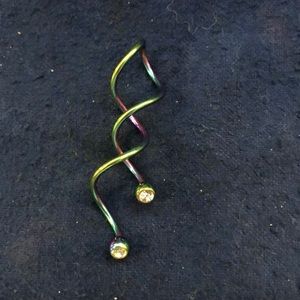 Super cool and unique twisty belly button ring!